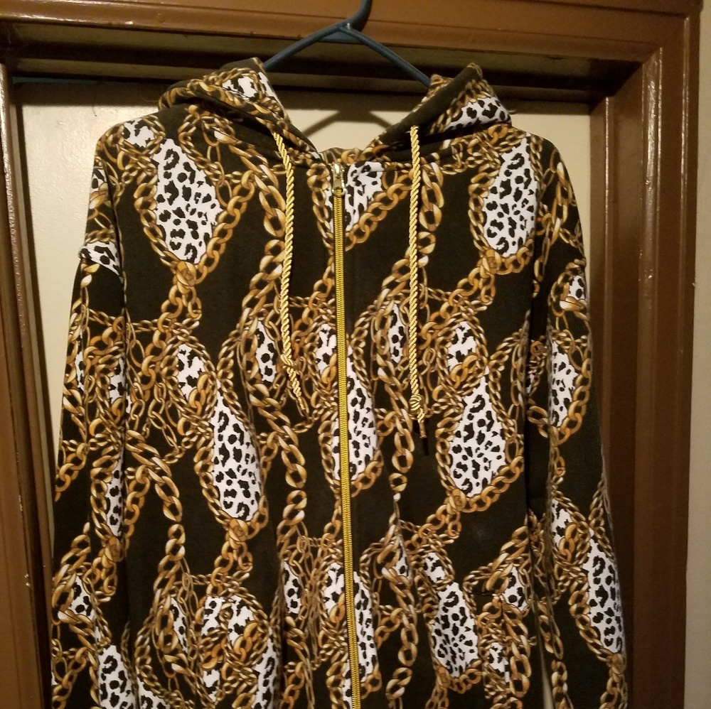 Gold Chains Baroque Hoodie (NWOT)
